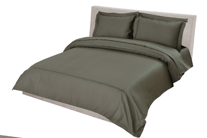 Εικόνα της AnnaRiska - Σετ Σεντόνια King Size 270x270 Satin Embroidered Classico 3-Green