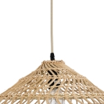 Εικόνα της GloboStar® KAIA 02346 Boho Φωτιστικό Οροφής Μονόφωτο 1 x E27 AC220-240V IP20 - Φ60 x Υ20cm - Μπεζ Ξύλινο Μπαμπού Πλέγμα Καμπάνα