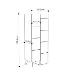 Εικόνα της Ντουλάπι-στήλη Romane pakoworld λευκό 62.2x37.4x155.4εκ