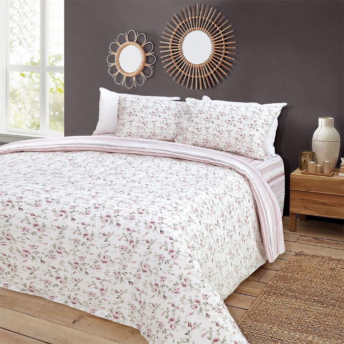 Εικόνα της Lino Σετ Παπλωματοθηκη Agne Rose Flannel 220x240