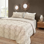 Εικόνα της Lino Σετ Παπλωματοθηκη Iconic Beige Flannel 220x240