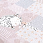 Εικόνα της Lino Κουβερλι Girly Pink-grey 160x220