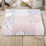 Εικόνα της Lino Κουβερλι Girly Pink-grey 160x220