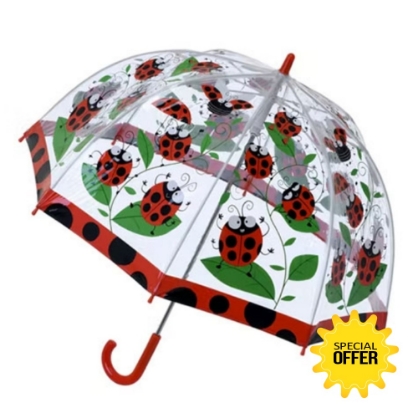 Εικόνα της Παιδική ομπρέλα Ladybird PVC από την Bugzz @ Soake Kids