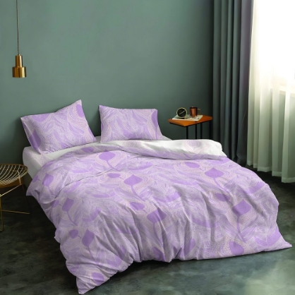 Εικόνα της Lino Σετ Παπλωματοθηκη Jacquard Mauve 220χ240