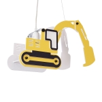 Εικόνα της GloboStar® EXCAVATOR 61579  Παιδικό  Φωτιστικό Οροφής Μονόφωτο 1 x E27 Κίτρινο PVC Φιγούρα Εκσκαφέας-Φαγάνα Μ45 x Π15.5 x Υ27cm