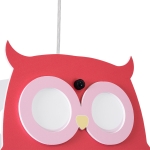 Εικόνα της GloboStar® OWL 61576  Παιδικό Κρεμαστό Φωτιστικό Οροφής Μονόφωτο 1 x E27 Κόκκινο PVC Φιγούρα Κουκουβάγια Μ29.5 x Π15.5 x Υ30.5cm