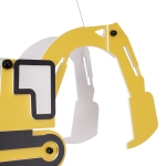 Εικόνα της GloboStar® EXCAVATOR 61579  Παιδικό  Φωτιστικό Οροφής Μονόφωτο 1 x E27 Κίτρινο PVC Φιγούρα Εκσκαφέας-Φαγάνα Μ45 x Π15.5 x Υ27cm