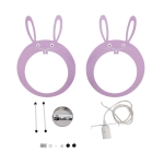 Εικόνα της GloboStar® BUNNY 61577  Παιδικό Κρεμαστό Φωτιστικό Οροφής Μονόφωτο 1 x E27 Ροζ PVC Φιγούρα Λαγουδάκι Μ27.2 x Π15.5 x Υ40cm