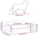 Εικόνα της Κρεβάτι Σκύλου Κρεμ 90 x 53 x 30 εκ. Υφασμάτινο Hobbo