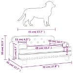 Εικόνα της Κρεβάτι Σκύλου Ανοιχτό Γκρι 70 x 45 x 30 εκ. Βελούδινο Hobbo