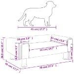 Εικόνα της Κρεβάτι Σκύλου Σκούρο Γκρι 70 x 45 x 26,5 εκ. Βελούδινο Hobbo