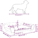 Εικόνα της Κρεβάτι Σκύλου Ανοιχτό Γκρι 70 x 48 x 22 εκ. Βελούδινο Hobbo