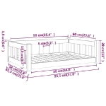 Εικόνα της Κρεβάτι Σκύλου 95,5 x 65,5 x 28 εκ. από Μασίφ Ξύλο Πεύκου Hobbo