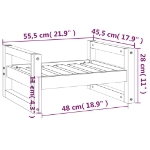 Εικόνα της Κρεβάτι Σκύλου 55,5 x 45,5 x 28 εκ. από Μασίφ Ξύλο Πεύκου Hobbo