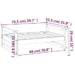 Εικόνα της Κρεβάτι Σκύλου Wei? 75,5x55,5x28 εκ. από Μασίφ Ξύλο Πεύκου Hobbo