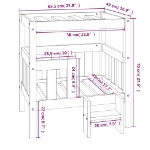Εικόνα της Κρεβάτι Σκύλου Μελί 65,5x43x70 εκ. από Μασίφ Ξύλο Πεύκου Hobbo