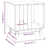 Εικόνα της Σπιτάκι Σκύλου Καφέ Μελί 50x40x52 εκ. από Μασίφ Ξύλο Πεύκου Hobbo