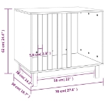 Εικόνα της Σπιτάκι Σκύλου 70 x 50 x 62 εκ. από Μασίφ Ξύλο Πεύκου Hobbo