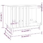 Εικόνα της Σπιτάκι Σκύλου 90 x 60 x 67 εκ. από Μασίφ Ξύλο Πεύκου Hobbo