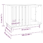 Εικόνα της Σπιτάκι Σκύλου 100 x 70 x 72 εκ. από Μασίφ Ξύλο Πεύκου Hobbo