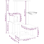 Εικόνα της Γατόδεντρο Aνοιχτό Γκρι 94,5 εκ. με Στύλους Ξυσίματος από Σιζάλ Hobbo