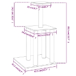 Εικόνα της Γατόδεντρο Κρεμ 85,5 εκ. με Στύλους Ξυσίματος από Σιζάλ Hobbo