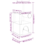 Εικόνα της Γατόδεντρο Κρεμ 109,5 εκ. με Στύλους Ξυσίματος από Σιζάλ Hobbo