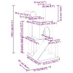 Εικόνα της Γατόδεντρο Κρεμ 110,5 εκ. με Στύλους Ξυσίματος από Σιζάλ Hobbo