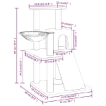 Εικόνα της Γατόδεντρο Κρεμ 82 εκ. με Στύλους Ξυσίματος από Σιζάλ Hobbo