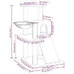 Εικόνα της Γατόδεντρο Aνοιχτό Γκρι 82 εκ. με Στύλους Ξυσίματος από Σιζάλ Hobbo