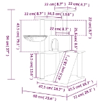 Εικόνα της Γατόδεντρο Κρεμ 94 εκ. με Στύλους Ξυσίματος από Σιζάλ Hobbo