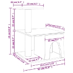 Εικόνα της Γατόδεντρο Σκούρο Γκρι 48 εκ. με Στύλους Ξυσίματος από Σιζάλ Hobbo