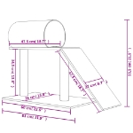 Εικόνα της Στύλοι Ξυσίματος για Γάτες με Τούνελ & Σκάλα Αν. Γκρι 55,5 εκ. Hobbo