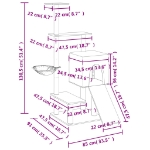Εικόνα της Γατόδεντρο Κρεμ 130,5 εκ. με Στύλους Ξυσίματος από Σιζάλ Hobbo