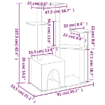 Εικόνα της Γατόδεντρο Κρεμ 107,5 εκ. με Στύλους Ξυσίματος από Σιζάλ Hobbo