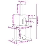 Εικόνα της Γατόδεντρο Aνοιχτό Γκρι 122 εκ. με Στύλους Ξυσίματος από Σιζάλ Hobbo