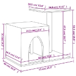 Εικόνα της Γατόδεντρο Σκούρο Γκρι 50,5 εκ. με Στύλους Ξυσίματος από Σιζάλ Hobbo
