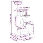 Εικόνα της Γατόδεντρο Κρεμ 131 εκ. με Στύλους Ξυσίματος από Σιζάλ Hobbo