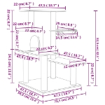 Εικόνα της Γατόδεντρο Κρεμ 82,5 εκ. με Στύλους Ξυσίματος από Σιζάλ Hobbo