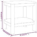 Εικόνα της Τραπέζι Βοηθητικό Μπάνιου 45 x 35 x 45 εκ. από Μασίφ Ξύλο Teak Hobbo