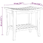 Εικόνα της Τραπέζι Βοηθητικό Μπάνιου 50 x 35 x 45 εκ. από Μασίφ Ξύλο Teak Hobbo