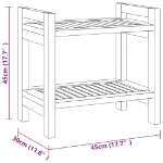 Εικόνα της Τραπέζι Βοηθητικό Μπάνιου 45 x 30 x 45 εκ. από Μασίφ Ξύλο Teak Hobbo