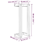 Εικόνα της Πετσετοκρεμάστρα 23x18x60 εκ. από Μασίφ Ξύλο Πεύκου Hobbo