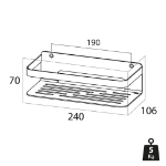 Εικόνα της Tiger Ράφι Ντουζιέρας Caddy Χρωμέ 1400030346 Hobbo