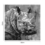 Εικόνα της Πίνακας σε καμβά Rhinocery Inart 80x3x80εκ