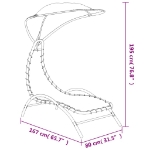 Εικόνα της Ξαπλώστρα με Σκίαστρο Κρεμ 167x80x195 εκ. από Ύφασμα και Ατσάλι Hobbo