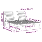 Εικόνα της Ξαπλώστρα Διπλή Μαύρη 155 x 138 x 83 εκ. από Πολυπροπυλένιο Hobbo