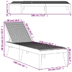 Εικόνα της Ξαπλώστρα Λευκή 186 x 60 x 29 από Πολυπροπυλένιο Hobbo