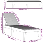 Εικόνα της Ξαπλώστρα Λευκή 186 x 60 x 29 από Πολυπροπυλένιο Hobbo